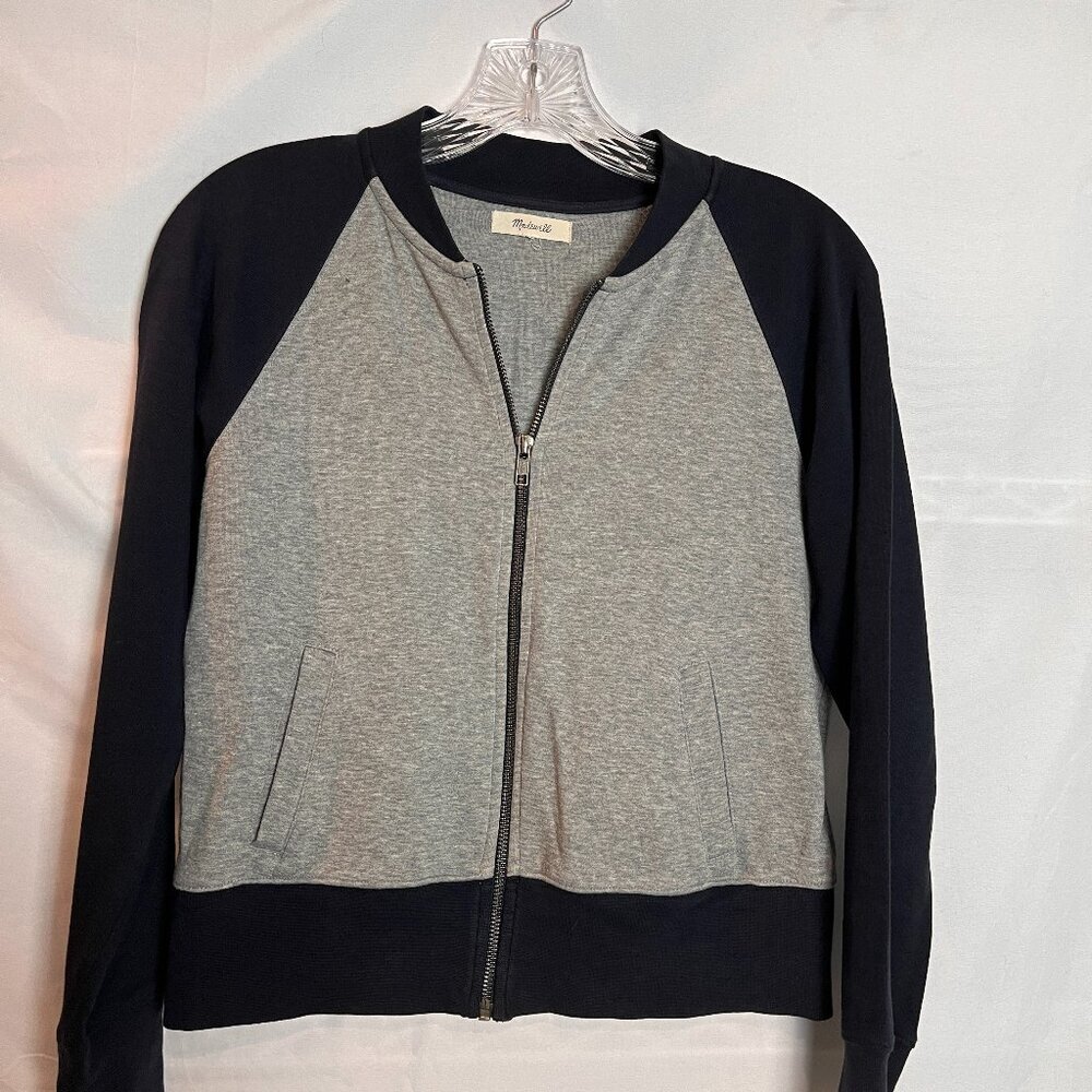 Women's Madewell Navy/Grey full zip top Size S